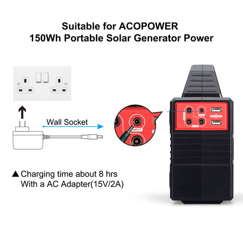 Image of ACOPOWER AC Charge Adapter for 150wh Solar Generaor