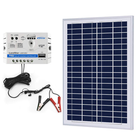 Image of ACOPOWER 25 Watt Off-grid Solar Kits，with 5A charge controller SAE connector - acopower