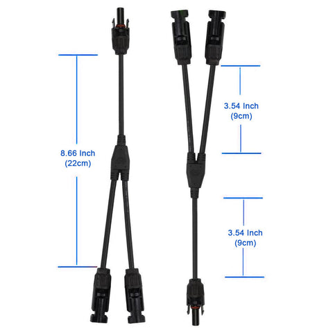 Image of ACOPWER 1 Pair Solar Panel PV T/Y Connectors