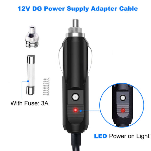 Image of ACOPOWER  DC12V/24V Car Cigarette Lighter to DC5.5x2.1mm Connector Adapter