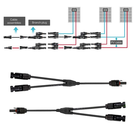 Image of ACOPWER 1 Pair Solar Panel PV T/Y Connectors