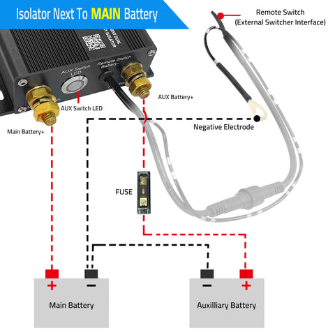 Image of ACOPOWER Dual Battery Isolator Kit, 12V 200 Amp Voltage Sensitive Complete VSR Double Battery Smart Automatic Charger Fit SUV Marine Car UTV ATV RV Boat Camper Truck