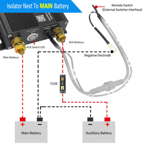 ACOPOWER Dual Battery Isolator Kit, 12V 200 Amp Voltage Sensitive Complete VSR Double Battery Smart Automatic Charger Fit SUV Marine Car UTV ATV RV Boat Camper Truck