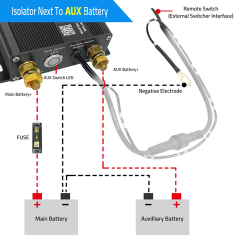 Image of ACOPOWER Dual Battery Isolator Kit, 12V 200 Amp Voltage Sensitive Complete VSR Double Battery Smart Automatic Charger Fit SUV Marine Car UTV ATV RV Boat Camper Truck