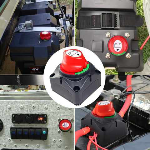 Image of Battery Switch, 12-48V Battery Power Cut Master Switch Disconnect Isolator