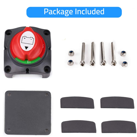 Image of Battery Switch, 12-48V Battery Power Cut Master Switch Disconnect Isolator