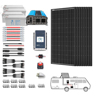 ACOPOWER 800W Mono Black RV Solar System