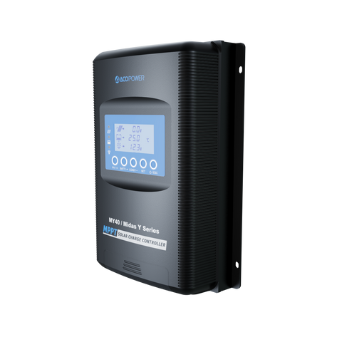 Image of ACOPOWER Midas 40A MPPT Negative Ground Solar Panel Charge Controller LCD Display