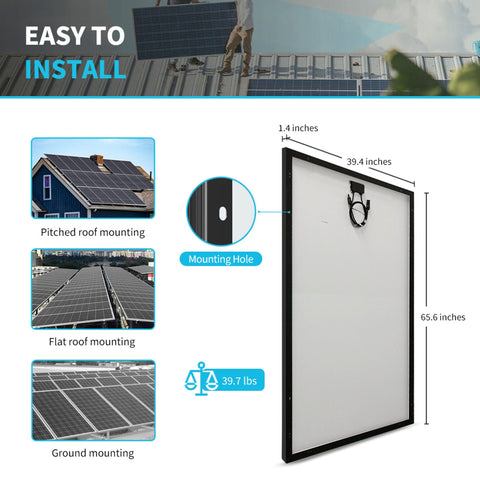 Image of (6) 320 Watt Monocrystalline Solar Panel | Renogy | Multipack - Solar Energy Giant