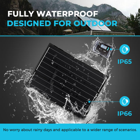 Image of 100 Watt 12 Volt Monocrystalline Foldable Solar Suitcase with Voyager - Solar Energy Giant