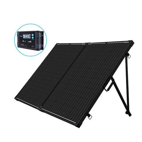 Image of 200 Watt 12 Volt Monocrystalline Foldable Solar Suitcase - Solar Energy Giant